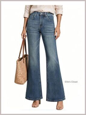 High Waisted Stretchy Bell Bottom Flare Jeans